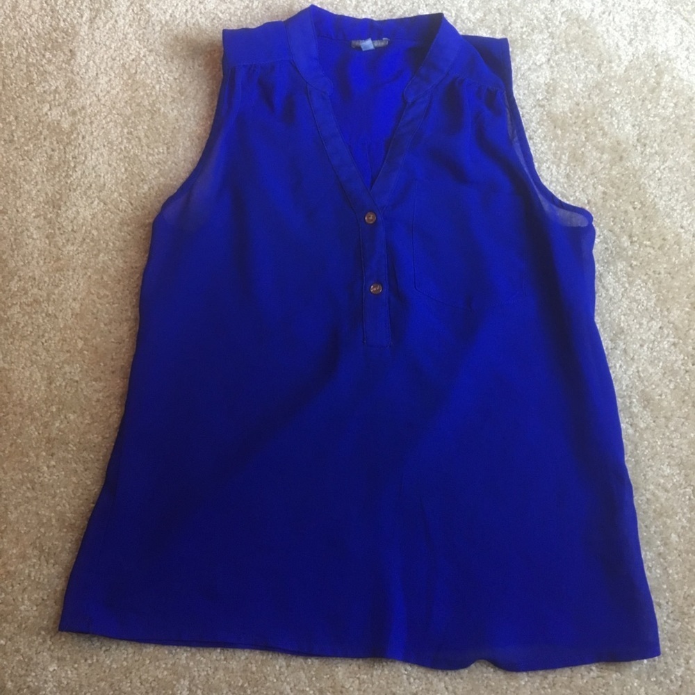 Charlotte Russe sheer blue dress tank